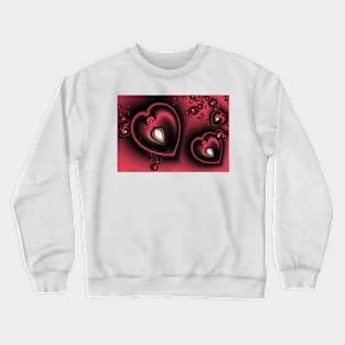 Red Heart Pattern Crewneck Sweatshirt